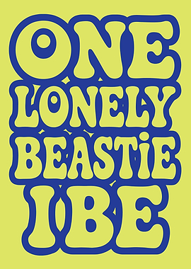 One Lonely Beastie Ibe Text Art
