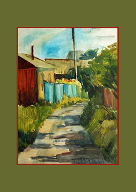 Impressionistic Alleyway Painting