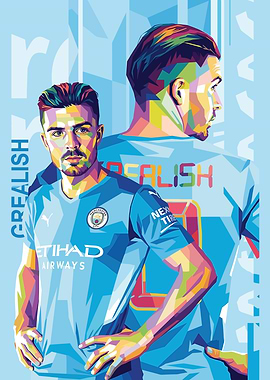 Jack Grealish Pop Art Portrait