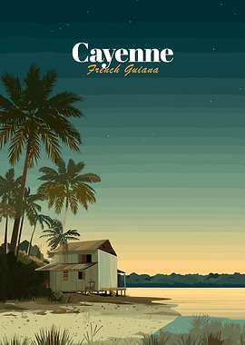Cayenne French Guiana Tropical Scene