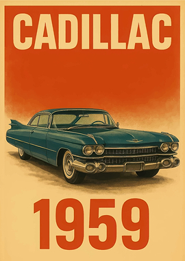 1959 Cadillac Vintage Poster