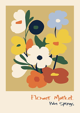 Abstract Floral Market Poster