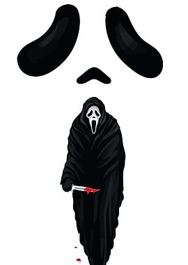 Ghostface with bloody knife