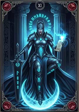 Fantasy Warrior Woman with Sword and Scroll