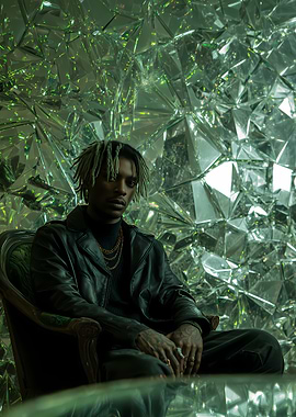 Man in Leather Jacket Sitting in Chair