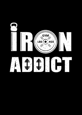 Iron Addict Gym Text Art