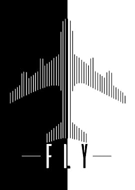 Minimalist Airplane Fly Poster
