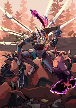 Robot fighting monsters-Ultrakill