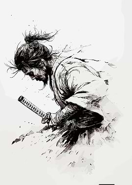 Samurai Warrior with Katana