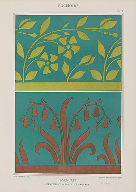 Art Nouveau Floral Borders