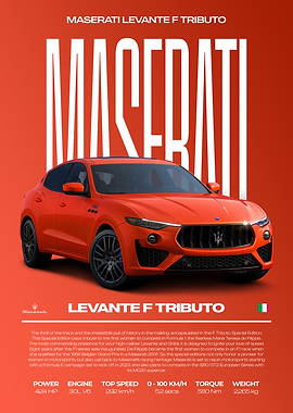 Maserati Levante F Tributo Car Poster