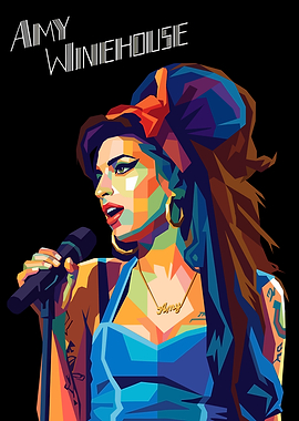 Amy Winehouse Pop Art Portrait
