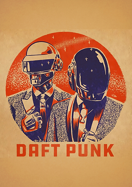 Daft Punk Retro Poster