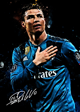 Cristiano Ronaldo in Blue Jersey