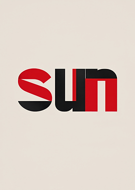 Solar Minimal – Modern Sun Typography Poster