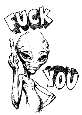 Alien Flipping Off