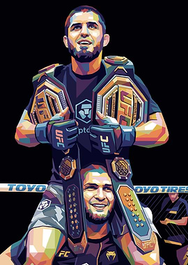 Khabib Nurmagomedov and Islam Makhachev