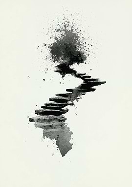 Ink splash stairs to nowhere