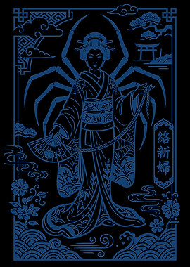 Jorogumo Japanese Ukiyo-e Spider Yokai