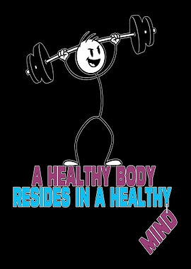 Stick Figure Lifting Weights