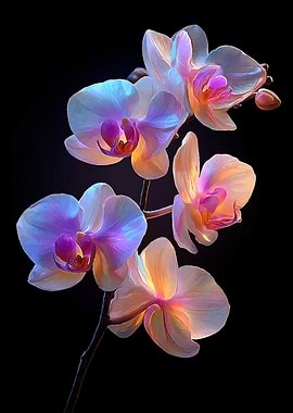 Luminous Orchid Blossoms