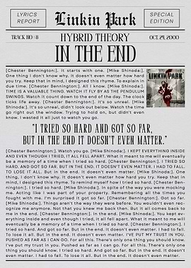 Linkin Park 'In The End'