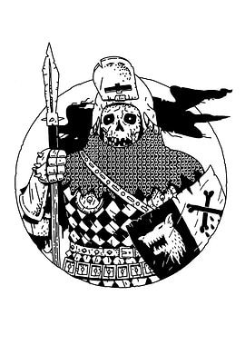 Skeleton Knight with Spear and Shield