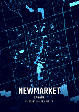 Newmarket Canada Midnight City Map