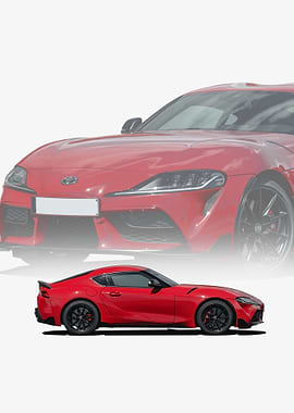 Red Toyota Supra Sports Car