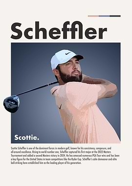 Scottie Scheffler Golf Portrait