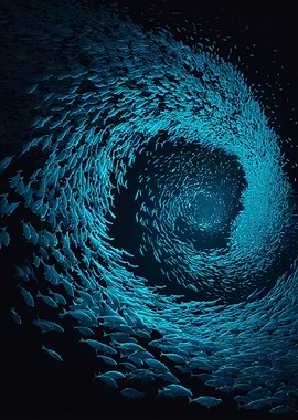 Swirling School of Fish