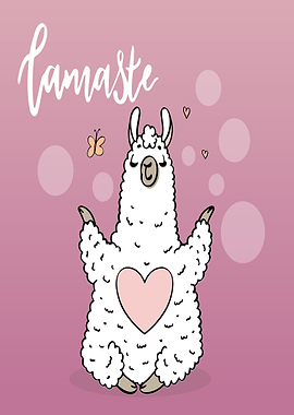 Cute Llama Doing Yoga