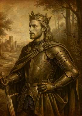 King in Armor with Sword