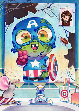 Marvel Snap: Chibi Zombie Captain America