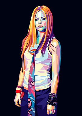 Avril Lavigne Pop Art Portrait