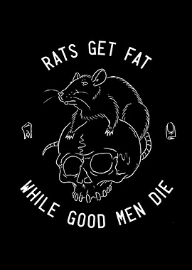 Rat on Skull with Text