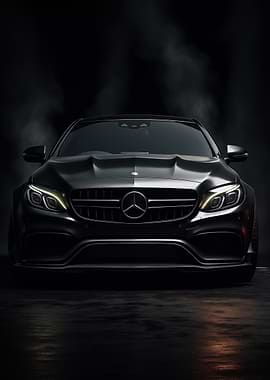 Black Mercedes AMG C63
