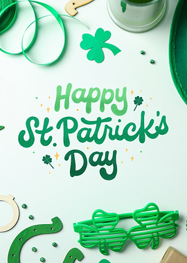 Happy St. Patrick's Day text art