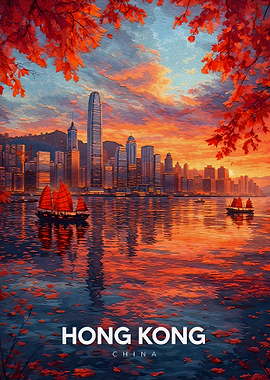 Hong Kong Skyline at Sunset