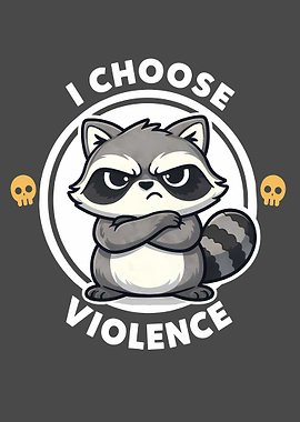 Angry Raccoon I Choose Violence