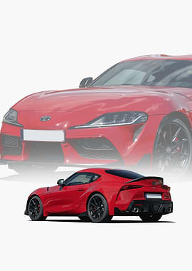 Red Toyota Supra Sports Car