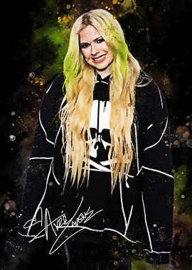 Avril Lavigne Skull Hoodie Portrait