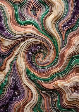 Abstract Geode Swirl