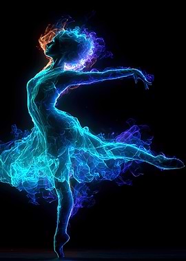 Ballerina Made of Light and Smoke