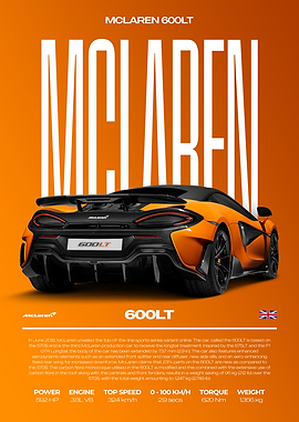 McLaren 600LT Car Poster