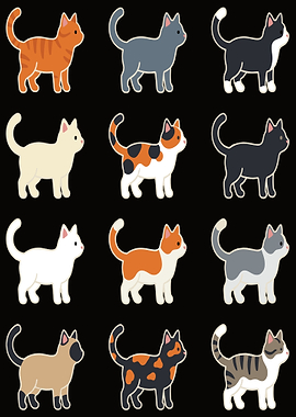 Collection of Cute Cartoon Cats