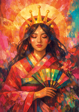 Japanese Goddess Amaterasu painting