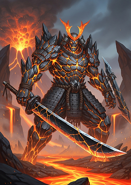 Volcanic Samurai Warrior