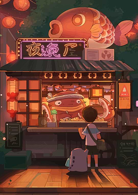 Cyberpunk Ramen Stall