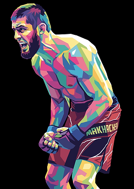 Islam Makhachev Pop Art MMA Fighter